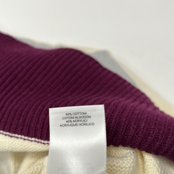 Lucky brand stripe color block multicolor crew neck knit pullover sweater - Picture 6 of 8